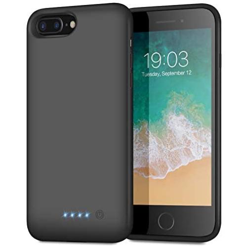 Battery Case for iPhone 8plus/7plus/6 Plus/6s Plus, Upgraded [8500mAh] Protective Portable Charging Case Rechargeable Extended Battery Pack for Apple iPhone 8plus/7plus/6 Plus/6s Plus(5.5) - Black