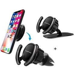 LoyaForba Clip Car Mount Compatible Car Users - LoyaForba 360° Rotation Air Vent Car Out Stand and Dashboard Sticker Holder for GPS Navigation Compatible with Phone MAX/X/8, Note 8/S9+