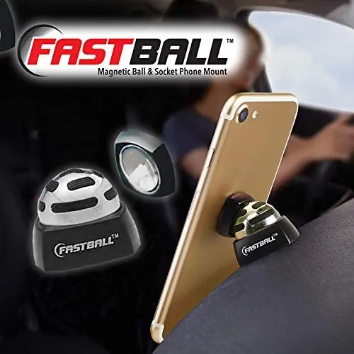 As Seen On TV Fastball Magnetic Car Cell Phone Mount/Holder by BulbHead – Universal 360 Degree Car Dashboard Cellphone Holder - Swivel to Perfect Viewing Position As Seen On TV Fastball Magnetic Car Cell Phone Mount/Holder by BulbHead – Universal 360 Degree Car Dashboard Cellphone Holder - Swivel to Perfect Viewing Position