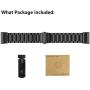 Jiarusig Compatible with Fitbit Charge 2 Bands, Stainless Steel Metal Bands Strap Men Women Replacement Bracelet Small Large Wristband Accessories Band Compatible with Fitbit Charge 2, Black