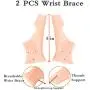 Gel Wrist Brace, Adjustable Braces Elastic Pressure Support Relief Pain from Tenosynovitis, Arthritis, Rheumatism, Carpal Tunnel, Tendonitis, for Right and Left Hands for Men and Women One Pair Beige