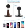 Magnetic Cell Phone Stand for Desk, SUPERONE Desktop Phone Holder Compatible with iPhone 11 Pro Xs Xs Max Xr X 8 7 6, Samsung, Google Pixel and More (Wood Grain)