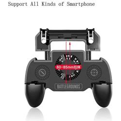 Pubg Controller Gamepad Pubg Mobile Trigger L1R1 Shooter Joystick Game Pad Phone Holder Cooler Fan with 2000/4000Mah Power Bank,2000Mah Power Bank