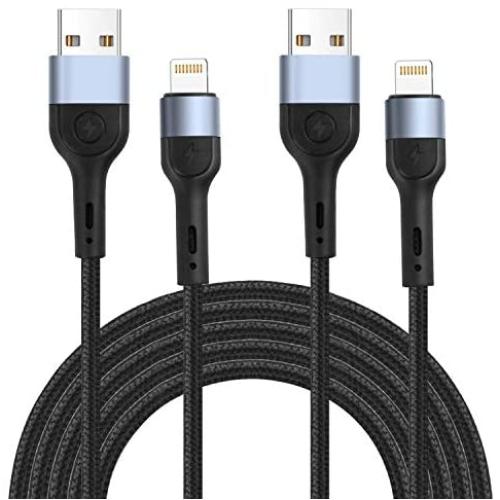 Apple MFI Certified iPhone Charger 6ft, CyvenSmart 2 Pack Fast Charger Nylon Braided Lightning Cable 6 Foot, iPhone Charging Cables for iPhone Xs XR X 8 8+ 7 7+ 6 6+ 11 Pro iPad iPod