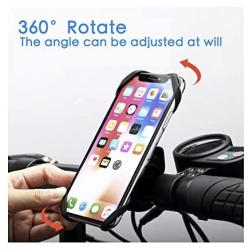 HOPENE Bike Phone Mount, Detachable Bicycle Motorcycle Phone Mount Silicone Cell Phone Bike Holder Handlebar Cradle for iPhone 11 Pro Max SE/X/XS MAX/XR/8/8 Plus, Samsung S20 S10/S10e