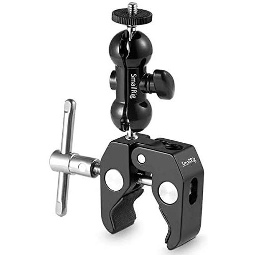 SMALLRIG Cool Ballhead Arm Super Clamp Mount Multi-Function Double Ball Adapter with Bottom Clamp for Ronin-M, Ronin MX, Freefly MOVI - 1138