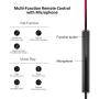 inOpera Wired Earbuds in-Ear Line-in Microphone Dynamic Crystal Clear Sound Earphones Noise Isolating Headset with 3.5 mm Jack Durable Cable for Cell Phones (Red/Black)