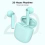 LETSCOM Wireless Earbuds, Bluetooth 5.0 Earbuds in Ear True Wireless Stereo Headphones, 20Hrs Playtime with Charging Case, Bluetooth Earbuds with Built-in Microphone for Sports and Work - Green