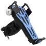 Enrilior PVC Mountain Bicycle Mobile Phone Holder Bracket Bike Handlebar Cellphone Rack(Black Blue)