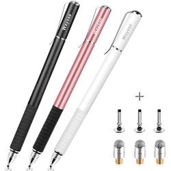 Waysse 3 Stylus Pens for Touch Screens, Capacitive Pen High Sensitivity & Fine Point, Universal Stylus with Clear Disc for iPhone X/8/8plus iPad/iPad Pro/iPad Mini and All Capacitive Touch Screens