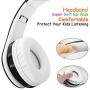Bluetooth Headphones for Kids, 85db Volume Limited, up to 6-8 Hours Play, Stereo Sound, SD Card Slot, Over-Ear and Build-in Mic Wireless/Wired Headphones for Boys Girls(Black)