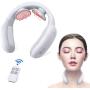 Neck Massager, Electric Pulse Heat Smart Cordless Neck Massage, 3 Modes 15 Strenth Levels for Home, Car, Office, Outdoor and Gift