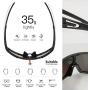 Queshark Cycling Sunglasses Bike Glasses for Men Women with 3 Lens Anti-UV400