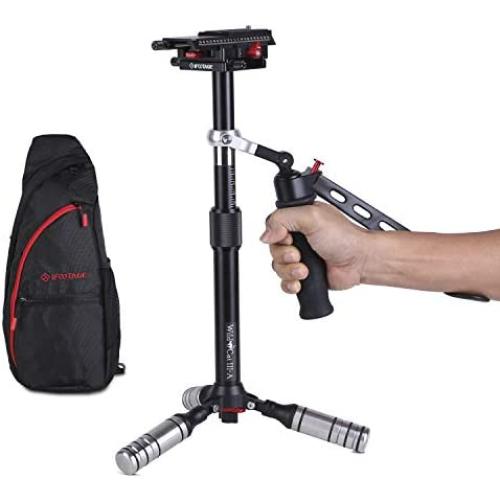 IFOOTAGE Aluminum Handheld Camera Stabilizer 20 inches Video Steadycam Stabilizer with 1/4 inch Screw Quick Release Plate Compatible for DSLR Cameras Camcorders, Up Load 6.6 lbs