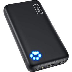 INIU Portable Charger, 20000mAh Dual 3A High-Speed Outputs, USB C Input with Flashlight Power Bank External Phone Battery Pack, Compatible with iPhone Xs X 8 7 iPad AirPods Samsung S10 Google LG etc.