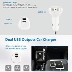 MiLi Car Charger, car air Purifier Fast Charger,Dual USB, Type C, PD 3.0, PD 3.0, Compatible with Phone XS/MAX/XR/X/8/7/6/Plus, Pad Air 2/Mini 3, Note 9/Galaxy S10/S9/S8, Note 10/9/8