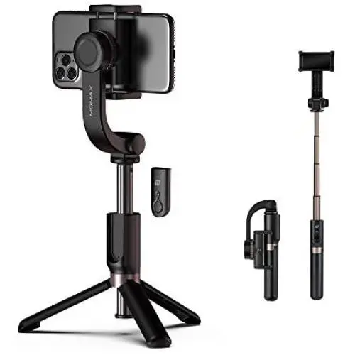 Selfie Stick Tripod Bluetooth,MOMAX Anti-Shake Handheld Extendable Phone Tripod Selfie Stick with Wireless Remote,Single-axis Stabilizer Anti-Shake Head Compatible with Android/iOS Mobile Phone Selfie Stick Tripod Bluetooth,MOMAX Anti-Shake Handheld Extendable Phone Tripod Selfie Stick with Wireless Remote,Single-axis Stabilizer Anti-Shake Head Compatible with Android/iOS Mobile Phone