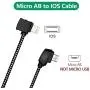 Hanatora 3.66 Inch Micro AB to iOS Remote Controller Cable for DJI Mavic Mini/Mavic 2 Pro Zoom/Mavic Air/Mavic Pro Platinum, Cell Phone OTG Nylon Braided Data Cord Accessories(iOS Connector) Hanatora 3.66 Inch Micro AB to iOS Remote Controller Cable for DJI Mavic Mini/Mavic 2 Pro Zoom/Mavic Air/Mavic Pro Platinum, Cell Phone OTG Nylon Braided Data Cord Accessories(iOS Connector)