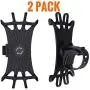 (2 Pack) Universal Bike Phone Mount 360 Degree | Silicone Holder Adjustable for Bicycle Motorcycles Handlebar | fits iPhone 11 | XS Max | XS XR X | 6S/7/8 Plus | Galaxy S10/S9/S8/S7 | 4.0-6.2 Inches (2 Pack) Universal Bike Phone Mount 360 Degree | Silicone Holder Adjustable for Bicycle Motorcycles Handlebar | fits iPhone 11 | XS Max | XS XR X | 6S/7/8 Plus | Galaxy S10/S9/S8/S7 | 4.0-6.2 Inches
