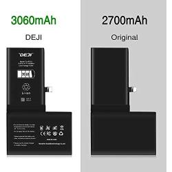 DEJI Battery for iPhone X, 3060mAh High Capacity Replacement Battery for iPhone X A1865, A1901, A1902, with Professional Repair Tool Kit and Instructions