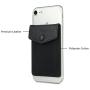 FRIFUN Cell Phone Wallet Ultra-Slim Self Adhesive Credit Card Holder Stick on Wallet Cell Phone Leather Wallet for Smartphones RFID Blocking Sleeve Covers Credit Cards and Cash (Black) …