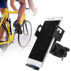 Enrilior PVC Mountain Bicycle Mobile Phone Holder Bracket Bike Handlebar Cellphone Rack(Black Blue)
