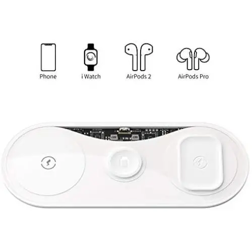 Wireless Charger, FAPO 3 in 1 Wireless Charging Station for iWatch/AirPods 1 2/AirPods Pro/iPhone 11/11 pro/11 Pro Max/XS Max/Xr/X/8/8 Plus and Any Other Qi-Enabled Phones(No AC Adapter) Wireless Charger, FAPO 3 in 1 Wireless Charging Station for iWatch/AirPods 1 2/AirPods Pro/iPhone 11/11 pro/11 Pro Max/XS Max/Xr/X/8/8 Plus and Any Other Qi-Enabled Phones(No AC Adapter)