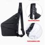 Fashion Left/Right Hand Shoulder Crossbody Bag, Sling Backpack,Multifunction Crossbody Bag for Outdoor Cycling Hiking Travel (Black, Right Hand)