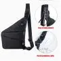 Fashion Left/Right Hand Shoulder Crossbody Bag, Sling Backpack,Multifunction Crossbody Bag for Outdoor Cycling Hiking Travel (Black, Right Hand)