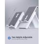 Lamicall Adjustable Cell Phone Stand - Foldable Phone Holder Cradle for Desk, Desktop Charging Dock Compatible with iPhone 11 Pro XS Max XR X 8 7 6S Plus 6 Galaxy S10 S9 S8 Smartphones - Gray