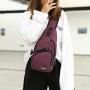 Mens Womens Sling Chest Shoulder Bag Outdoor Travel Crossbody Backpack with USB Charging Port