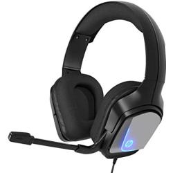 HP Gaming Headset for PS4, Xbox One, Nintendo Switch, PC, PS3, Mac, Laptop Stereo Over Ear Headphones With mic, Deep Bass, LED Light and Noise Canceling Microphone Comfortable Design PS4 Gamer Headset