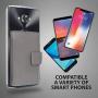 Cell Phone Wallet Stick on Card Holder Phone Pocket for iPhone, Android and All Smartphones (Charcoal Grey)