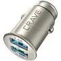 Crave Metal Car Charger [24W 4.8A 2 Port Dual USB] Zinc Alloy Universal Compact 12 Volt Charger, Smart Charge IC Technology