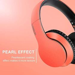 LORELEI X6 Over-Ear Headphones with Microphone, Lightweight Foldable & Portable Stereo Bass Headphones with 1.45M No-Tangle,Wired Headphones for Smartphone Tablet MP3 / 4 (Vitality Orange)