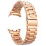 Valkit Compatible Gear S2 Bands, Solid Stainless Steel Watch Band Metal Straps Business Sport Wristband Bracelet with Adapter Connector, Replacement for Samsung Gear S2 SM-R720/730, Rose Gold -Small