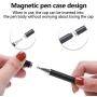 Capacitive Stylus Pen for Touch Screens, High Sensitivity Pencil Magnetism Cover Cap Compatible with iPad Pro/iPad Mini/iPad Air/iPhone Series All Capacitive Touch Screens (Black)