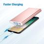 POWERADD Pilot 4GS 12000mAh 8-Pin Input Portable Charger External Battery Pack with 3A High-Speed Output Compatible with iPhone, iPad, iPod and More - Rose Gold (8 Pin Cable Include) POWERADD Pilot 4GS 12000mAh 8-Pin Input Portable Charger External Battery Pack with 3A High-Speed Output Compatible with iPhone, iPad, iPod and More - Rose Gold (8 Pin Cable Include)