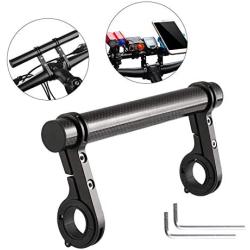 Yizhet Bike Handlebar Extender, Lightweight Durable Aluminum Alloy Double Bicycle Handlebar Extension Bracket for Holding Motorcycle E-Bike Lamp Speedometer GPS Phone Mount Holder