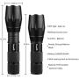 Flashlight,Ruspike 1000 High Lumen Super Bright LED Tactical Flashlight with 6 modes, Adjustable Focus Flashlight Smartphone Video Light Kit for Camping Hiking