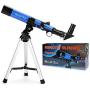 MaxUSee Kids Telescope 400x40mm with Tripod & Finder Scope, Portable Telescope for Kids & Beginners, Travel Scope with Moon Mirror, Stars & Moon map Included