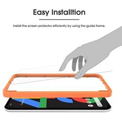 [4 Pack] OMOTON Screen Protector for Google Pixel 4a, Scratch Resistant/Easy-Install/Bubble Free/Tempered Glass Screen Protector Compatible with Google Pixel 4a