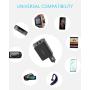 Wishinkle UL Certified 2-in-1 Compact Wall Charger, Portable 2 Port Dual USB Car Charger with Foldable Plug Power Adapter, Compatible with iPhone X XR XS 7 8 Plus Note 8 9 Galaxy S8 S9 Plus and More