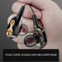 ZFD in-Ear Earphones, Wired Earphone Dual Driver Stereo Super Bass in-Ear Earphones with Mic Noise Isolating and Volume Control for Mobile Or PC Gaming,Black