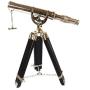 Vintage Tripod Reflecting Telescope Antique Dutch Brass Nautical Unique Eyepiece Harbour Master Stand