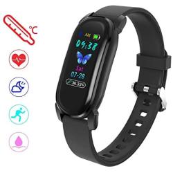 Nalite Fitness Tracker Temperature Test Bracelet IP68 Waterproof Smart Watches with Multi-Sport Mode/ Heart Rate/ Blood Oxygen/ Step Recording/ Calorie Function/ Information Push for Men and Women