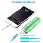 [Upgraded] POWERADD Slim 2 Most Compact 5000mAh External Battery 2.1A Ouput Portable Charger with Smart Charge for iPhones, iPad, Samsung Galaxy, HTC and More (D-Green)