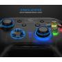 GameSir T4W PC Controller Wired Game Controller for Windows 10/8.1/8/7 Dual Shock Game Gamepad, USB Gamepad with LED Backlight Joystick Vibration Feedback, Semi-Transparent Design