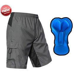 EZRUN Mens 3D Padded Mountain Bike Shorts Lightweight MTB Cycling Shorts