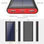 Solar Charger 26800mAh,Kilponen Outdoor Power Bank,Camping High Capacity External Backup Battery Pack with 4 LED Lights,Dual USB Ports Charging for Cellphones Tablets,iPad,GoPro Camera,GPS and More